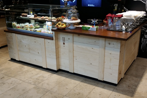 Holzverkleidung Home Barista Shop