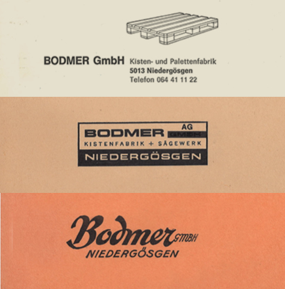 Alte Logos der Bodmer AG.